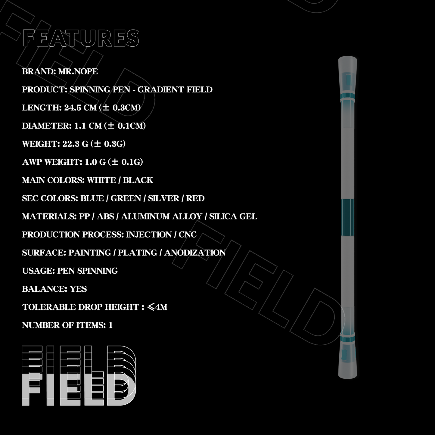 SPINNING PEN - GRADIENT FIELD RED SET