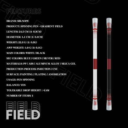 SPINNING PEN - GRADIENT FIELD RED SET