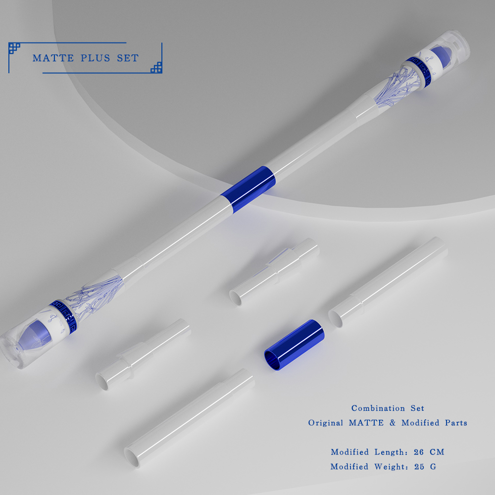 SPINNING PEN - BLUE & WHITE PORCELAIN ORCHID