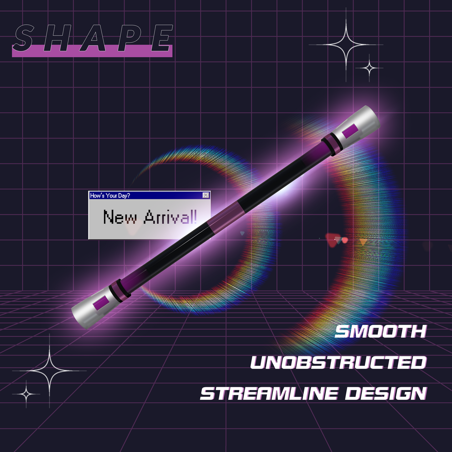 SPINNING PEN - GRADIENT FIELD (BLACK & PURPLE)