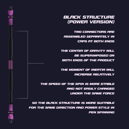 SPINNING PEN - GRADIENT FIELD (BLACK & PURPLE)