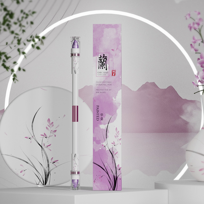 SPINNING PEN - BLUE & WHITE PORCELAIN ORCHID
