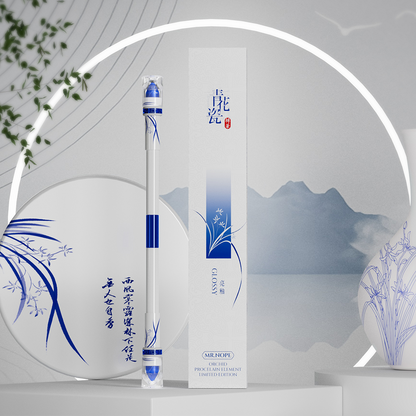 SPINNING PEN - BLUE & WHITE PORCELAIN ORCHID