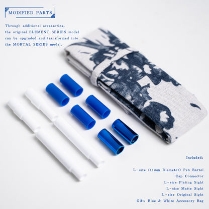 BLUE & WHITE PORCELAIN ORCHID MODIFIED PARTS （NOT INCLUDED PENS）